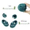 JACKSHIBO Girls Boys Home Slippers Warm Dinosaur House Slippers For Toddler Fur Lined Winter Indoor shoes Blue 9.5-10 Toddler view 3
