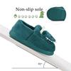 JACKSHIBO Girls Boys Home Slippers Warm Dinosaur House Slippers For Toddler Fur Lined Winter Indoor shoes Blue 9.5-10 Toddler view 4