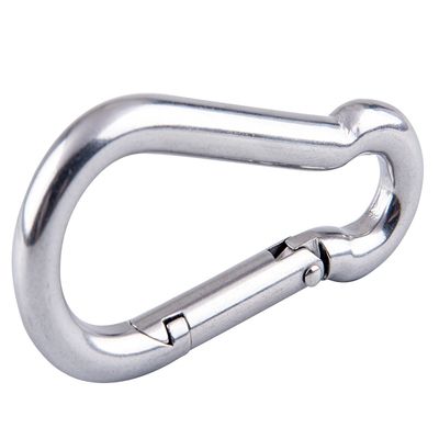 SBDs 3/16 to 1/2" Dia - Galvanized - Marine Grade Stainless Steel T316 Carabiner - Clip Snap Hook -Spring Loaded Karabiner (1/2", Stainless Silver Steel T316, 2)