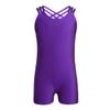JEATHA Kids Girls One Piece Sleeveless Ballet Dance Unitard Criss Cross Straps Gymnastic Leotard Dancewear Purple 13-14 view 1