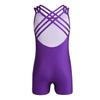 JEATHA Kids Girls One Piece Sleeveless Ballet Dance Unitard Criss Cross Straps Gymnastic Leotard Dancewear Purple 13-14 view 2