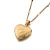 24K Gold Plated Heart Locket Pendant Necklace Gift for Lover (A) view 1