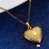 24K Gold Plated Heart Locket Pendant Necklace Gift for Lover (A) view 4