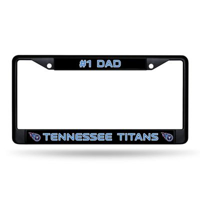 Rico Industries NFL Tennessee Titans #1 DAD Black Chrome Frame 12" x 6" Car/Truck Auto Accessory