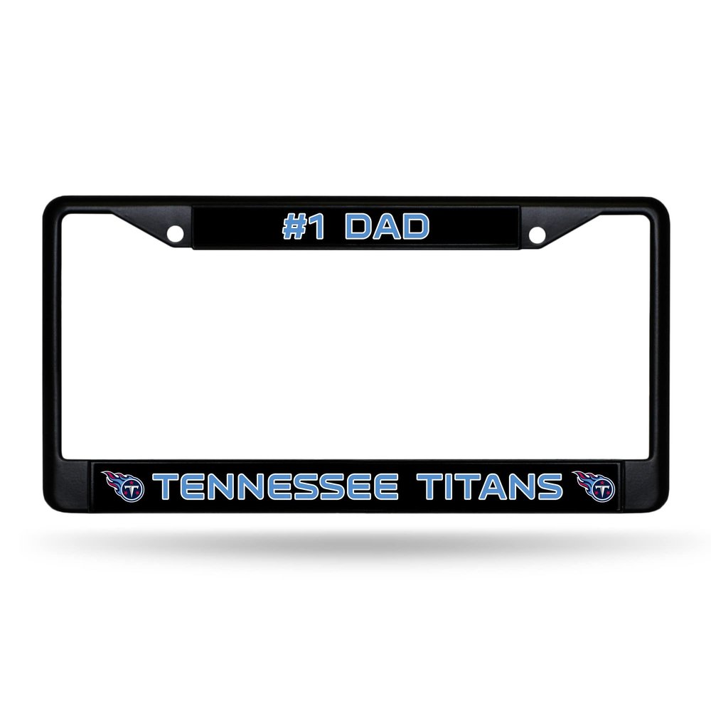 Rico Industries NFL Tennessee Titans #1 DAD Black Chrome Frame 12" x 6" Car/Truck Auto Accessory