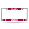 Rico Industries NCAA Oklahoma Sooners 12" x 6" Chrome Frame with Decal Inserts - Car/Truck/SUV Automobile Accessory view 1
