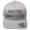 Custom Trucker Hat YP 6606 Embroidered Your Own Text Curved Bill Snapback (Silver) view 1