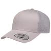 Custom Trucker Hat YP 6606 Embroidered Your Own Text Curved Bill Snapback (Silver) view 3