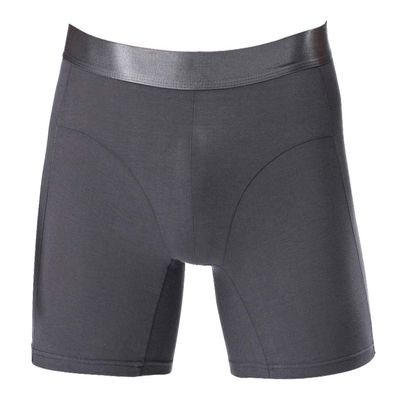 ASEEBY Men's Boxer Brief Breathable Cotton Sports L Underwear Grey