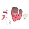 Archery Finger Tab Guard Shooting Finger Protector Leather Protector Gloves for Recurve Hunting Shooting (red, M) view 4