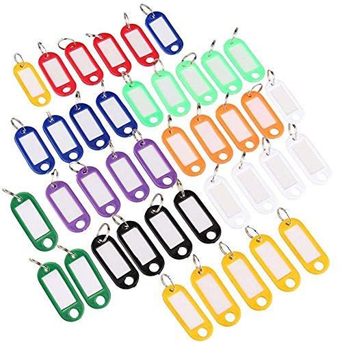 20pcs Color Plastic Key Plate PP Classification Label Luggage Label Hotel Key Accessories Key Chain