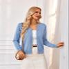 GRACE KARIN Women's Lightweight V Neck Cardigan Sweater Button Down Classic Dressy Cardigan Light Blue L view 4