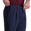 Haggar Men's Cool Right Performance Flex Classic Fit Pleat Front Pant-Reg. and Big & Tall Sizes, Ink, 42W x 29L view 4