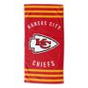 Northwest NFL Kansas City Chiefs Unisex-Adult Beach Towel, 30" x 60", Stripes view 1
