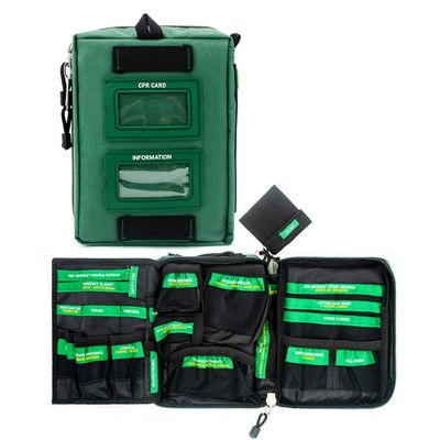 BearHoHo Handy First Aid Kit Bag Lightweight Compact 3 Layers Labelled Component Emergency Medical Rescue Treatment Outdoors Car Luggage School Hiking Survival Bag (Empity Bag)