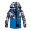 MGEOY Boys Rain Jacket Lightweight Waterproof Hooded Fleece Lined Raincoat Windbreakers for Kids Grey 5/6 view 1