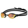 ARENA Unisex Cobra Core Swipe Anti-Fog Racing Swim Goggles for Men and Women Polycarbonate Mirror Lens, Yellow Copper/Black view 1
