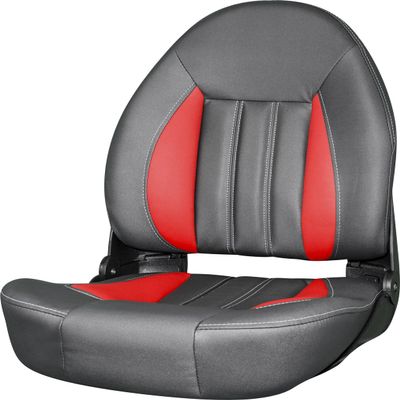 TEMPRESS ProBax Orthopedic Limited Edition Boat Seat (Charcoal/Gray/Red)
