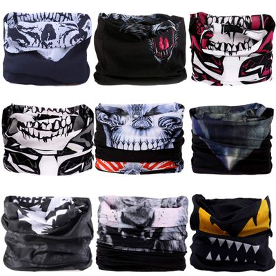 KINGREE 9Pcs Breathable Face Masks Skull Mask Seamless Balaclava Mask Headwear Scarf