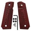 Cool Hand 1911 G10 Grips, Full Size (Government/Commander), Black Screws Included, Big Scoop, Ambi Safety Cut, New Generation OPS Texture, Cherry, H1-JV-6 view 1