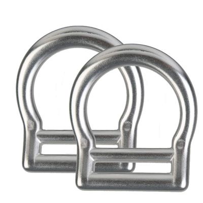 Aluminum Slotted Light Weight D-Ring for 1 3/4" Webbing Belt Outdoor Mountaineering Caving Climbing Accessory 2-Pack