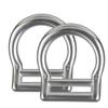 Aluminum Slotted Light Weight D-Ring for 1 3/4" Webbing Belt Outdoor Mountaineering Caving Climbing Accessory 2-Pack view 1
