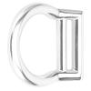 Aluminum Slotted Light Weight D-Ring for 1 3/4" Webbing Belt Outdoor Mountaineering Caving Climbing Accessory 2-Pack view 3