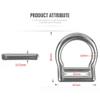Aluminum Slotted Light Weight D-Ring for 1 3/4" Webbing Belt Outdoor Mountaineering Caving Climbing Accessory 2-Pack view 4