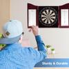 GSE Games & Sports Expert Professional Solid Wood Classic Dartboard Cabinet with Sisal/Bristle Dartboard, Scoreboard, and 6 Steel Tip Darts, Easy Assembly Complete with All Accessories (Deluxe Cherry) view 2