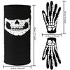 Skeleton Gloves and Skull Face Mask Half Ghost Bones for Adult Halloween Dance Costume Party view 2