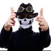 Skeleton Gloves and Skull Face Mask Half Ghost Bones for Adult Halloween Dance Costume Party view 3