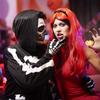 Skeleton Gloves and Skull Face Mask Half Ghost Bones for Adult Halloween Dance Costume Party view 4