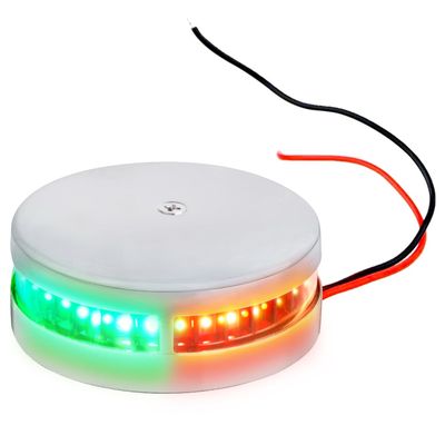 Young Marine 2-NM Deck Mount, Stainless Steel, Bi-Color Bow Light Red and Green LED for Boat Pontoon Yacht Skeeter, DC 10-30V