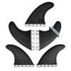 Surf Squared Honeycomb Fiberglass Surfboard Fins (Set of 5) Large Fins for Twin, Thruster, or Quad Setup  High Performance, Futures Single Tab Compatible view 1