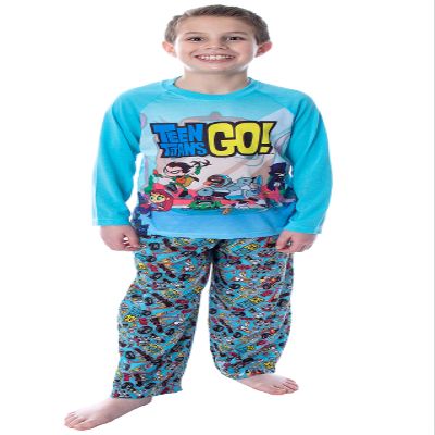 DC Comics Boy's Teen Titans Go! Chill 2-Piece Raglan And Pants Pajamas Set 10/12