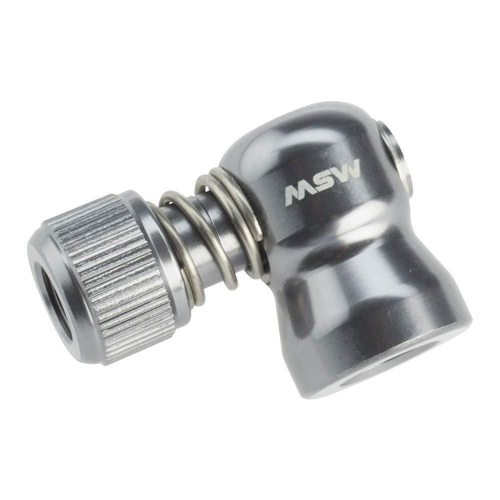 MSW Windstream Push 100 Inflator Head | Silver | Presta and Schrader Valves