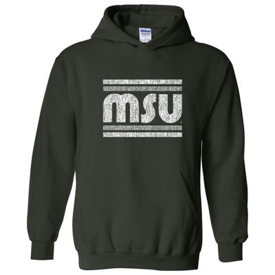 AH1186 - Michigan State Spartans Retro Underline Hoodie - 2X-Large - Forest