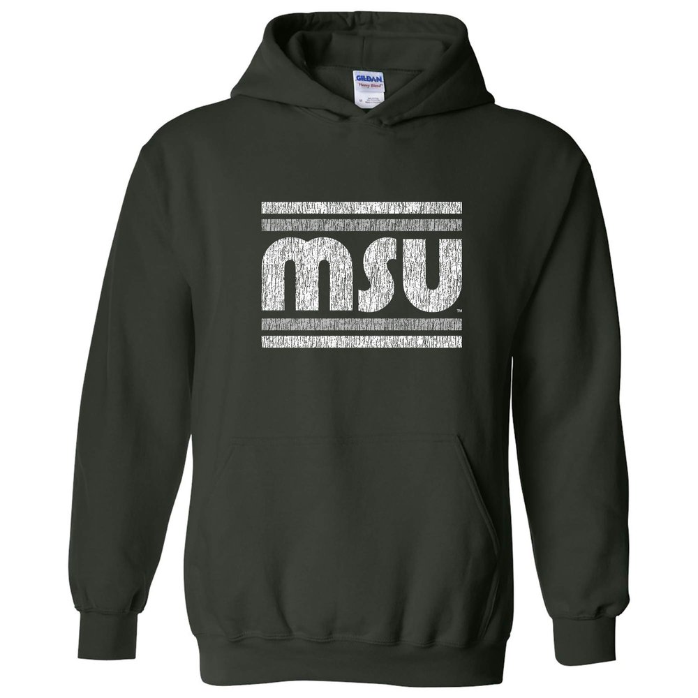 AH1186 - Michigan State Spartans Retro Underline Hoodie - 2X-Large - Forest