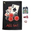 Par 3 Kit Includes a Towel Polyester Material, Tee Bag with 4 Tees, and Bling Ball Marker with Hat Clip - Great Bag Accessories - Perfect Golf Gift for Women (Poker) view 1