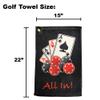 Par 3 Kit Includes a Towel Polyester Material, Tee Bag with 4 Tees, and Bling Ball Marker with Hat Clip - Great Bag Accessories - Perfect Golf Gift for Women (Poker) view 2