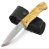 JEO-TEC N17 Bushcraft Survival Camping Hunting Fishing Outdoor Folding Knife, Stainless Steel Sandvik 14C28N, Genuine Leather Sheath, Handmade view 2