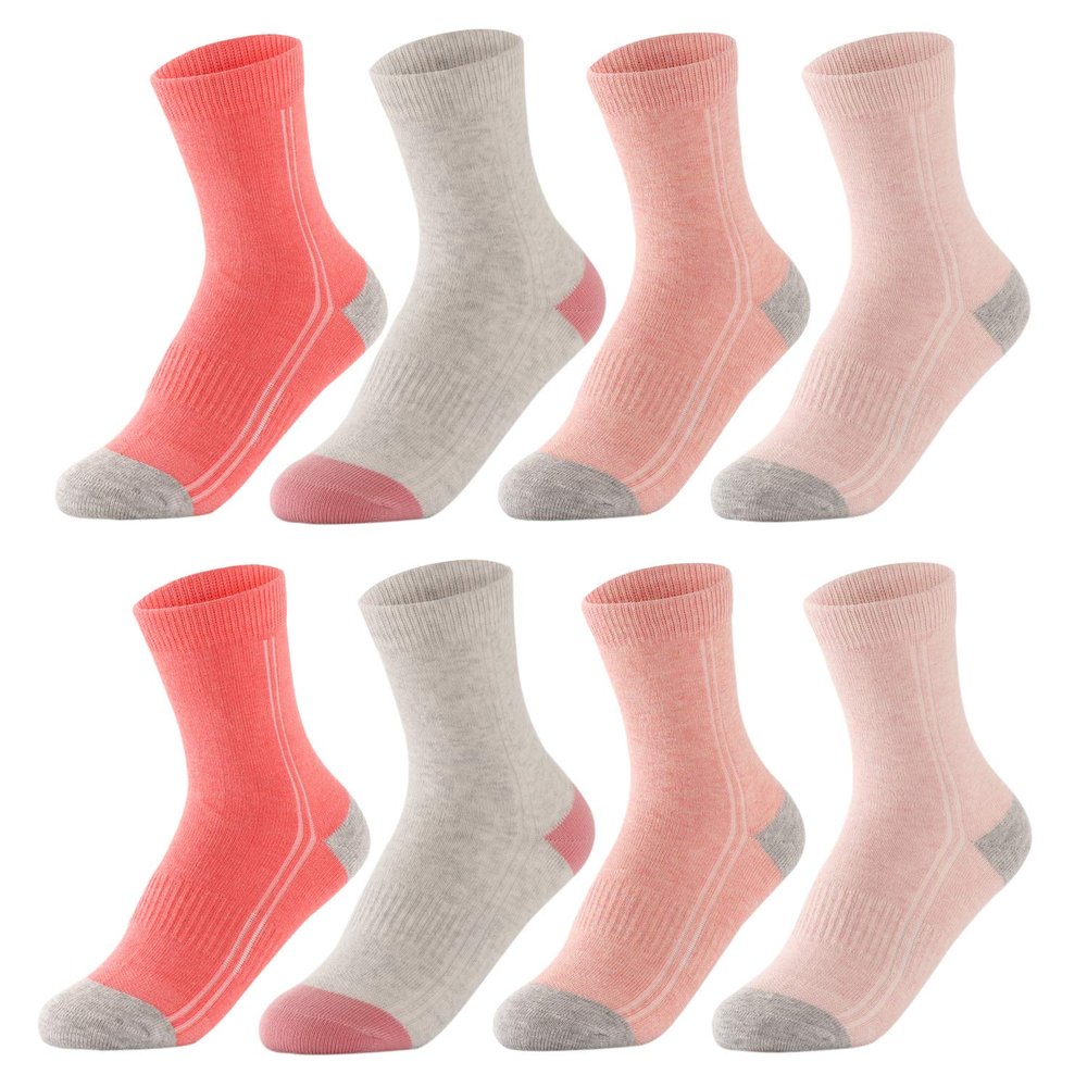 SUNBVE 8 Pack Little Kids Girls Cotton Athletic Crew Socks