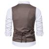 AOYOG Mens Formal Business Suit Vests 5 Buttons Regular Fit Waistcoat for Suit or Tuxedo view 3