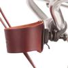 Tourbon Leather Bike Beverage Holder Small Bicycle Water Bottle Cup Holder (Brown) view 4