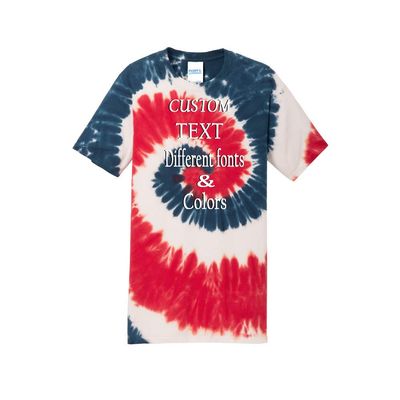Customized Tie Dye T-Shirt for Adults Personalize with Your Any Custom Text