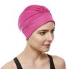 Beemo Swim Caps for Women Swimming Turban Polyester Latex Lined Pleated for Ladies-2pk HP/NA view 3