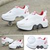 MLyzhe Deformation Roller Shoes Male and Female Skating Shoes Adult Children's Automatic Walking Shoes Invisible Pulley Shoes Skates with Double-Row Deform Wheel view 4