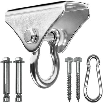 Yes4All 1000 LB Punching Heavy Bag Hanger, Steel Heavy Duty Swing Hanger Bolts for Wood and Concrete - 180 Swing