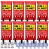 JJ CARE Fire Blanket  8 Packs with Hooks and Gloves  Emergency Fire Blanket for Home & Kitchen, High Heat Resistant Fire Suppression Blankets for Home Safety, Kitchen, and Camping view 1
