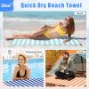 Sfee 2 in 1 Microfiber Beach Towel, Quick Dry Towel Travel Camping Towel Super Absorbent Compact Lightweight Sports Gym Towels Set for Beach, Gym, Hiking, Pool, Backpacking, Bath, Yoga view 4